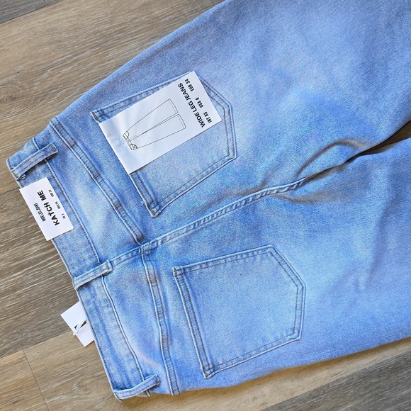 KATCH ME Light Blue Flare Women's Jeans - Picture 13 of 15